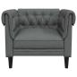 Preview: Chesterfield Sofa Stuhl Dunkelgrau 78,5 x 74,5 x 74,5 cm Stoff