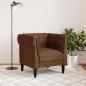 Preview: Chesterfield Sofa Stuhl Argyle Braun 78,5 x 74,5 x 74,5 cm