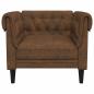 Preview: Chesterfield Sofa Stuhl Argyle Braun 78,5 x 74,5 x 74,5 cm