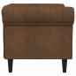 Preview: Chesterfield Sofa Stuhl Argyle Braun 78,5 x 74,5 x 74,5 cm