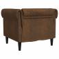 Preview: Chesterfield Sofa Stuhl Argyle Braun 78,5 x 74,5 x 74,5 cm