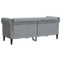 Preview: Chesterfield-Sofa Argyle Hellgrau 182,5 x 74,5 x 74,5 cm Stoff