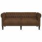 Preview: Chesterfield-Sofa Braun 182,5 x 74,5 x 74,5 cm Faux Wildleder