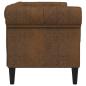 Preview: Chesterfield-Sofa Braun 182,5 x 74,5 x 74,5 cm Faux Wildleder
