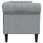 Preview: Chesterfield-Sofa Argyle Hellgrau 201,5 x 74,5 x 74,5 cm Stoff