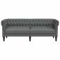 Preview: Chesterfield-Sofa Dunkelgrau 201,5 x 74,5 x 74,5 cm Stoff