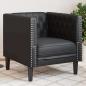 Preview: ARDEBO.de - Chesterfield Sofa Stuhl Schwarz 71 x 74.5 x 70.5 cm Kunstleder