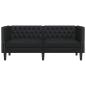 Preview: Chesterfield-Sofa Schwarz 174 x 74.5 x 70.5 cm Kunstleder