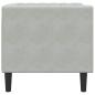 Preview: Chesterfield Sofa Stuhl Hellgrau 71 x 74.5 x 70.5 cm Samt
