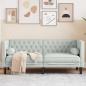 Preview: ARDEBO.de - Chesterfield-Sofa Argyle Hellgrau 174 x 74.5 x 70.5 cm Samt