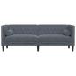 Preview: Chesterfield-Sofa Argyle Dunkelgrau 194 x 74.5 x 70.5 cm Samt
