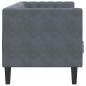 Preview: Chesterfield-Sofa Argyle Dunkelgrau 194 x 74.5 x 70.5 cm Samt