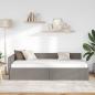 Preview: Eckbettgestell Taupe 100 x 200 cm Stoff und beschichtetes Holz