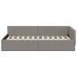 Preview: Eckbettgestell Taupe 100 x 200 cm Stoff und beschichtetes Holz