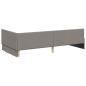 Preview: Eckbettgestell Taupe 100 x 200 cm Stoff und beschichtetes Holz