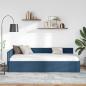 Preview: Eckbettgestell Blau 100 x 200 cm Stoff und beschichtetes Holz