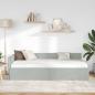 Preview: Eckbettgestell Hellgrau 80 x 200 cm Samt und engineered Holz