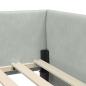 Preview: Eckbettgestell Hellgrau 80 x 200 cm Samt und engineered Holz
