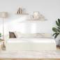 Preview: Eckbettgestell Creme 90 x 200 cm Samt und engineered Holz