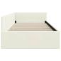 Preview: Eckbettgestell Creme 90 x 200 cm Samt und engineered Holz