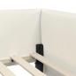 Preview: Eckbettgestell Creme 90 x 200 cm Samt und engineered Holz
