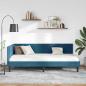 Preview: Eckbettgestell Blau 80 x 200 cm Samt und engineered Holz