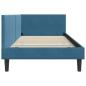 Preview: Eckbettgestell Blau 80 x 200 cm Samt und engineered Holz