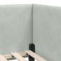 Preview: Eckbettgestell Hellgrau 80 x 200 cm Samt und engineered Holz