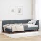 Preview: ARDEBO.de - Eckbettgestell Dunkelgrau 80 x 200 cm Samt und engineered Holz