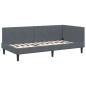 Preview: Eckbettgestell Dunkelgrau 80 x 200 cm Samt und engineered Holz