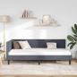 Preview: Eckbettgestell Dunkelgrau 80 x 200 cm Samt und engineered Holz