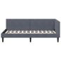 Preview: Eckbettgestell Dunkelgrau 80 x 200 cm Samt und engineered Holz