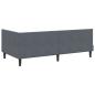 Preview: Eckbettgestell Dunkelgrau 80 x 200 cm Samt und engineered Holz