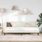 Preview: ARDEBO.de - Eckbettgestell Creme 100 x 200 cm Samt und engineered Holz
