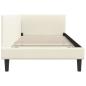 Preview: Eckbettgestell Creme 100 x 200 cm Samt und engineered Holz