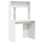 Preview: Schreibtisch mit Regal Weiß 91 x 50 x 149 cm Holzwerkstoff