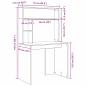 Preview: Schreibtisch mit Regal Weiß 91 x 50 x 149 cm Holzwerkstoff