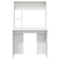 Preview: Schreibtisch mit Regal Weiß 91 x 50 x 149 cm Holzwerkstoff