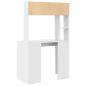 Preview: Schreibtisch mit Regal Weiß 91 x 50 x 149 cm Holzwerkstoff