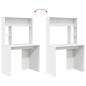 Preview: Schreibtisch mit Regal Weiß 91 x 50 x 149 cm Holzwerkstoff