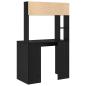 Preview: Schreibtisch Schwarze Eiche 91 x 50 x 149 cm Holzwerkstoff