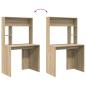 Preview: Schreibtisch Sonoma Eiche 91 x 50 x 149 cm Holzwerkstoff