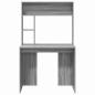 Preview: Schreibtisch Grau Sonoma 91 x 50 x 149 cm Holzwerkstoff