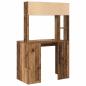 Preview: Schreibtisch mit Regal Altholz 91 x 50 x 149 cm Holzwerkstoff