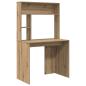 Preview: Schreibtisch Eiche handwerklich 91 x 50 x 149 cm Holzwerkstoff