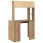 Preview: Schreibtisch Eiche handwerklich 91 x 50 x 149 cm Holzwerkstoff