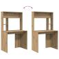 Preview: Schreibtisch Eiche handwerklich 91 x 50 x 149 cm Holzwerkstoff