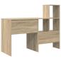 Preview: Schreibtisch Sonoma Eiche 131,5 x 50 x 106,5 cm Holzwerkstoff