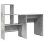 Preview: Schreibtisch Betongrau 131,5 x 50 x 106,5 cm Holzwerkstoff