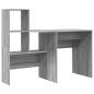 Preview: Schreibtisch Grau Sonoma 131,5 x 50 x 106,5 cm Holzwerkstoff